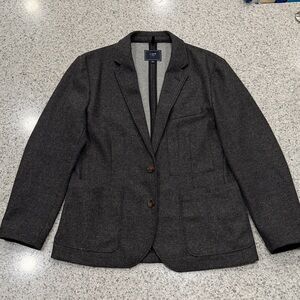 J. Crew Charcoal/Gray Knit Blazer/Sport Coat/Suit Jacket Mens Large Wool Blend